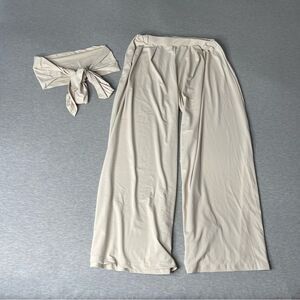 SHEIN Women’s SXY Front Knot Strapless Top & Pants 2 PCS. Set